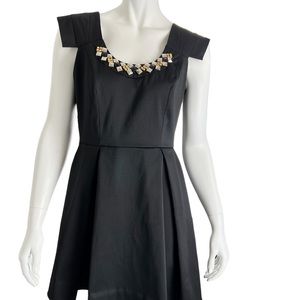 Vintage BCBG Generation fit & flare dress black size 6, cap sleeves & washable!